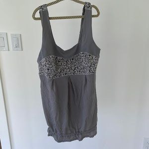 Grey and Floral lululemon tank top size S